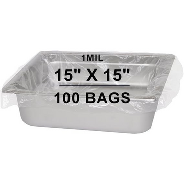 15X15 inches Pan Liners Poly Nylon 1 Mil 6 & 7 Quart Round Pans PN